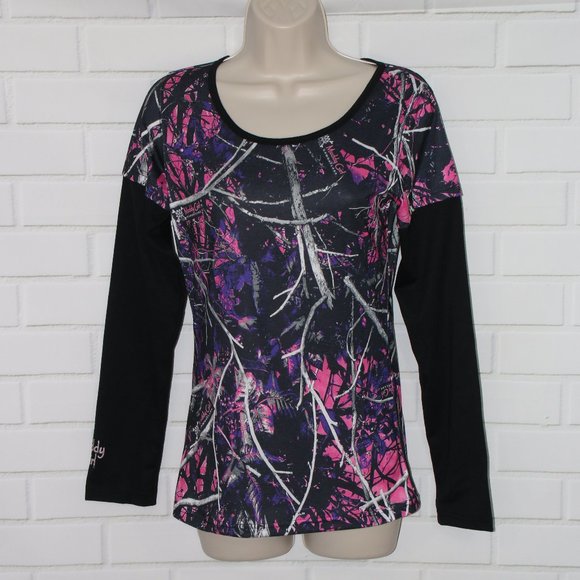 moon shine attire Tops - NWOT Muddy Girl Moon Shine Sz S Camo Shirt